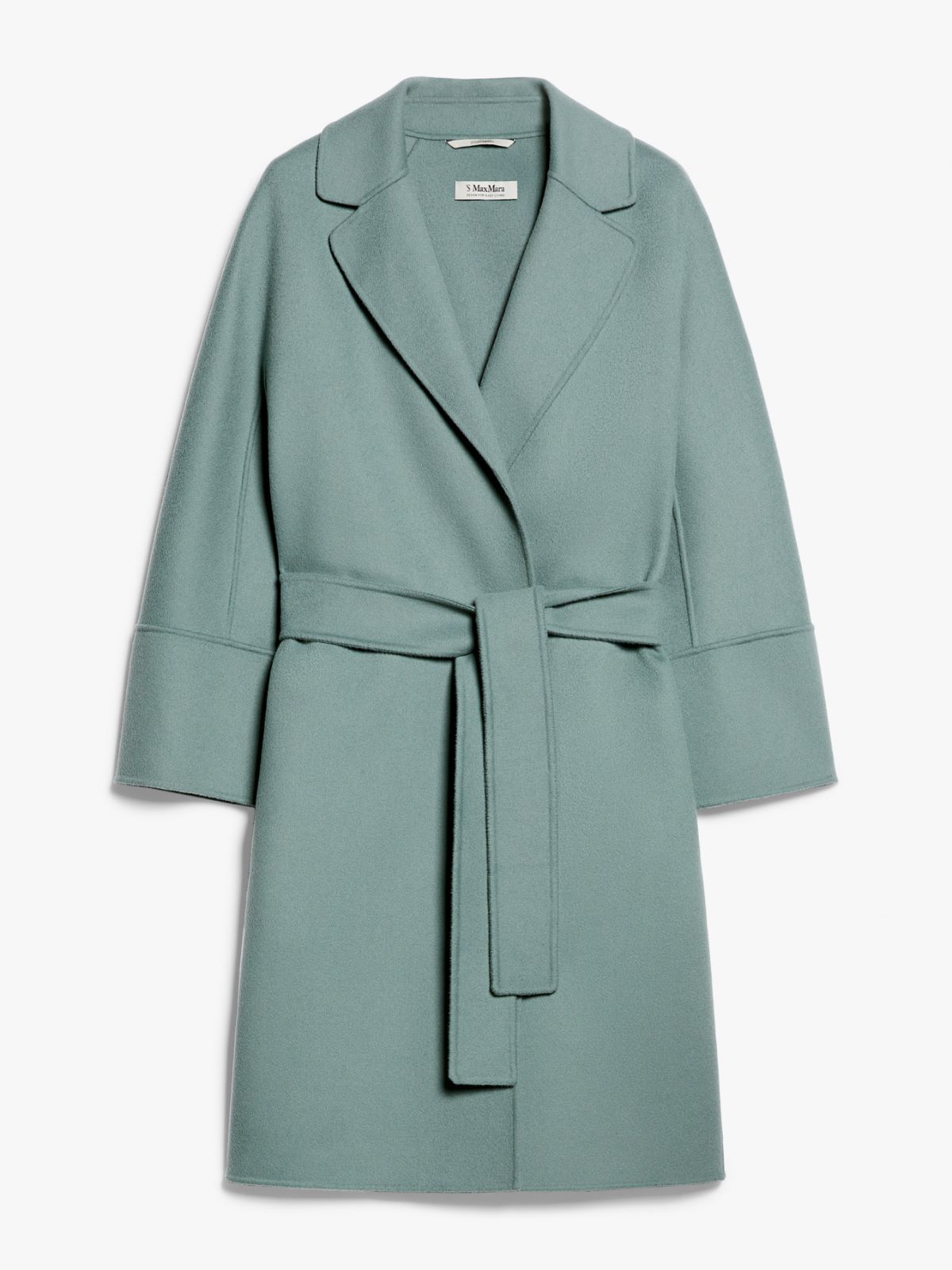 Double-faced short wool coat