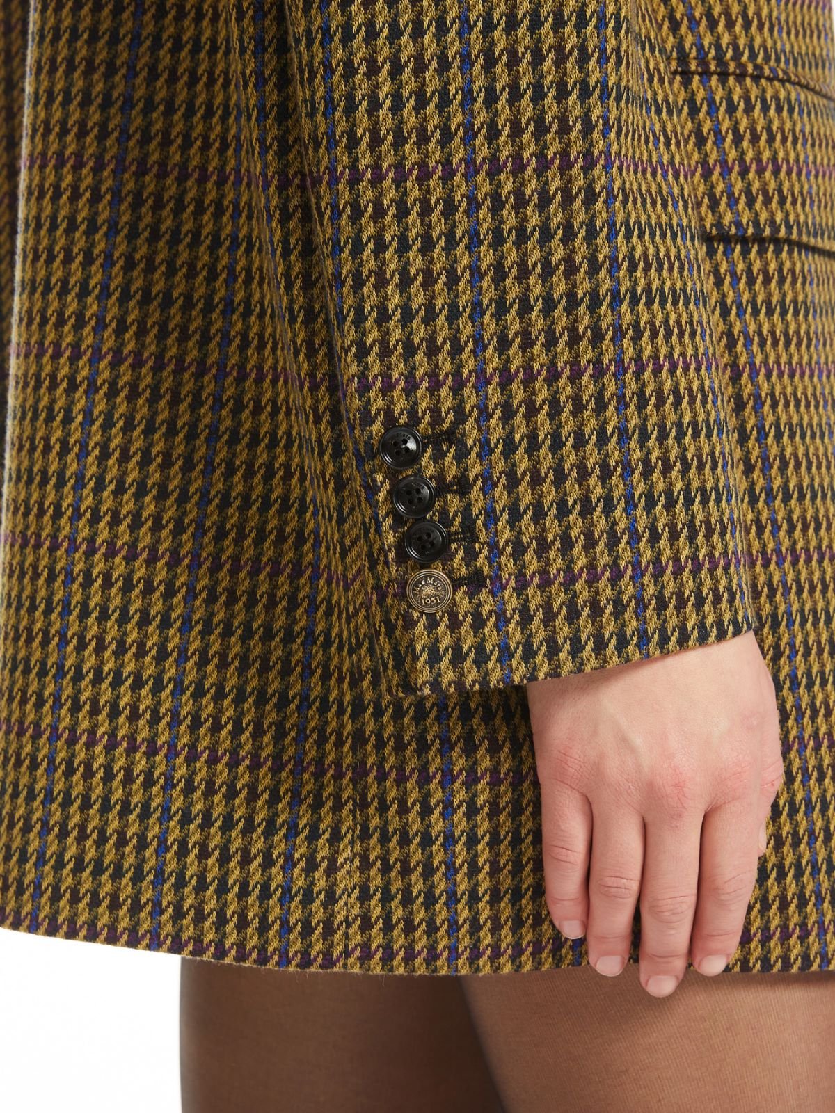 Oversize blazer in wool and cotton