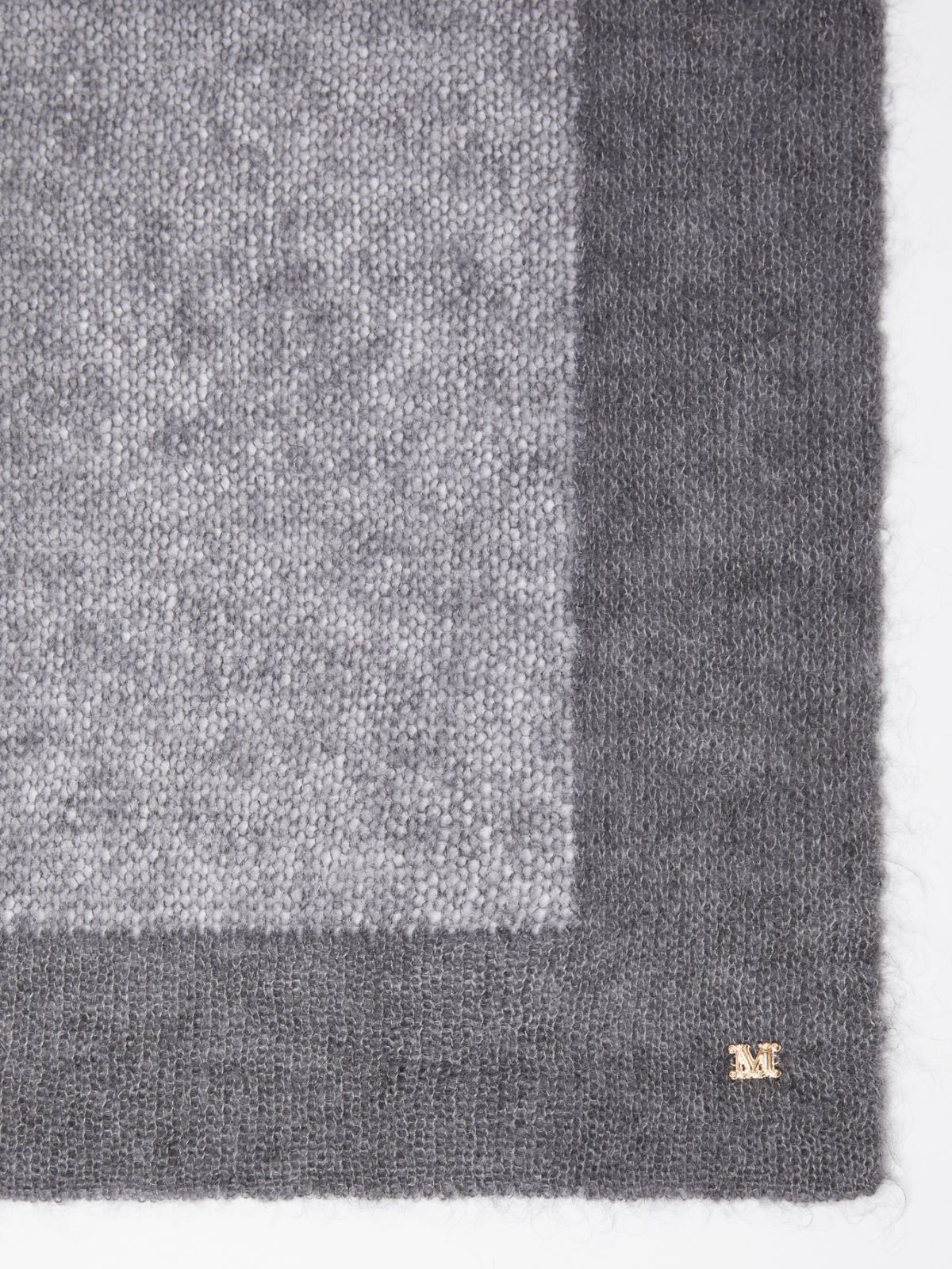 Colour-block scarf in mohair and silk