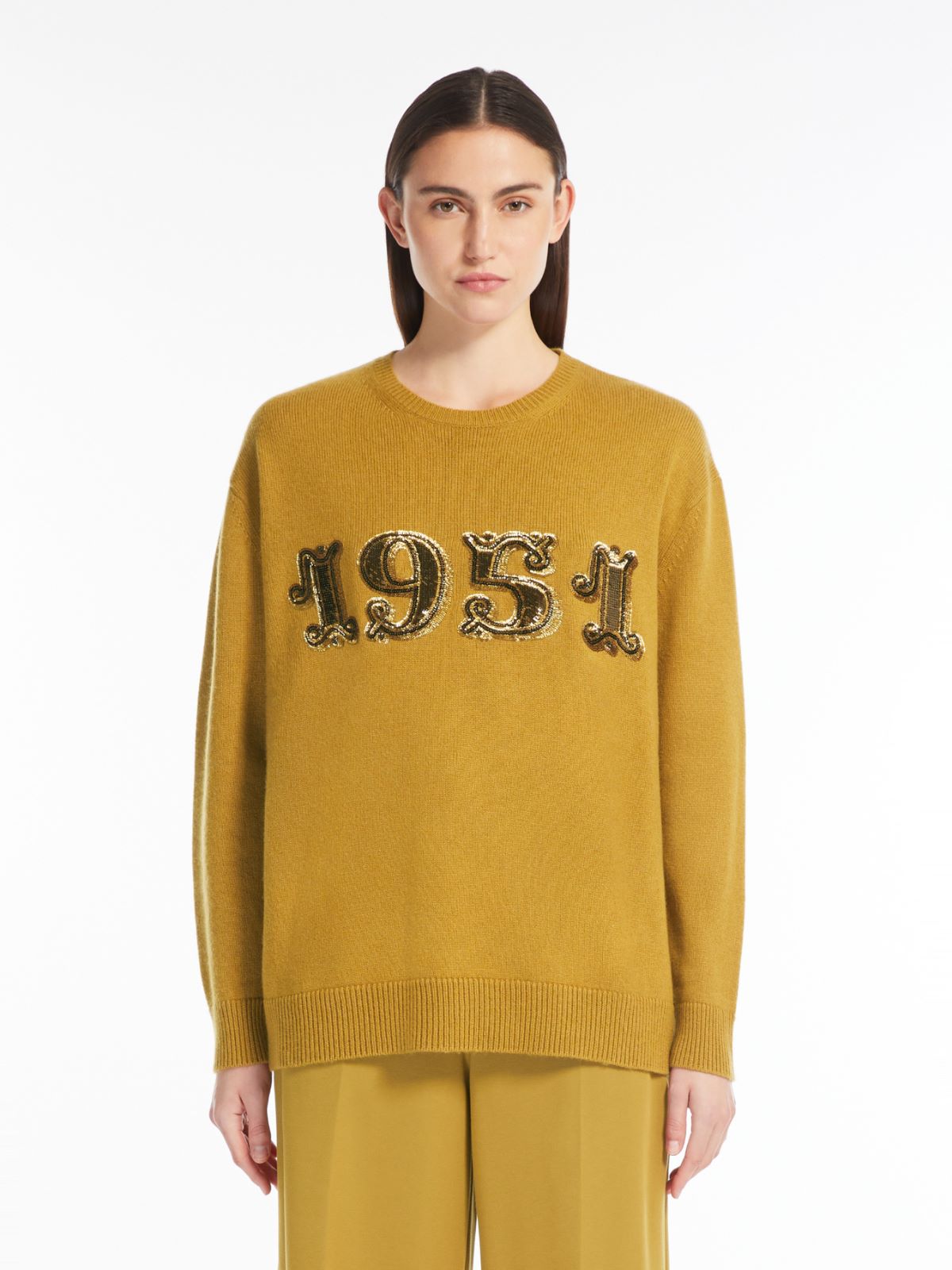 Wool, cashmere and sequin pullover