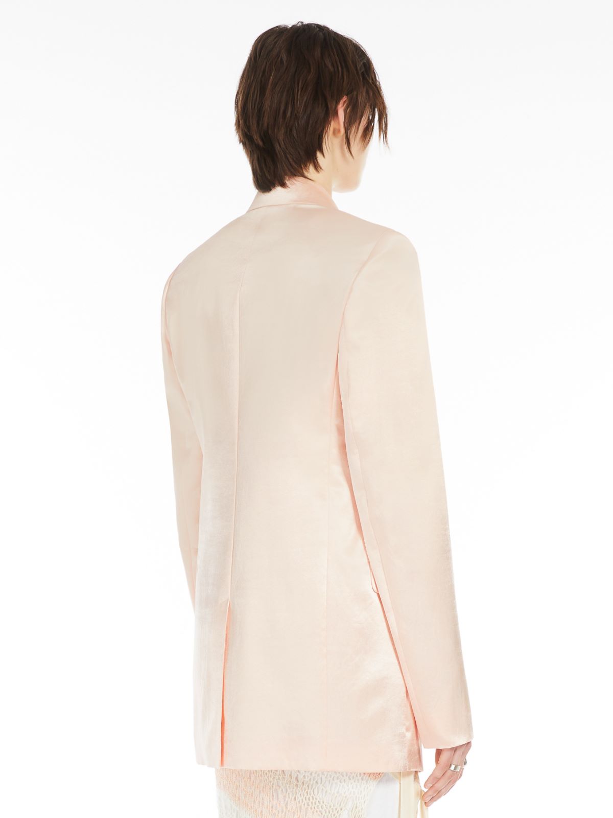 Washed satin blazer