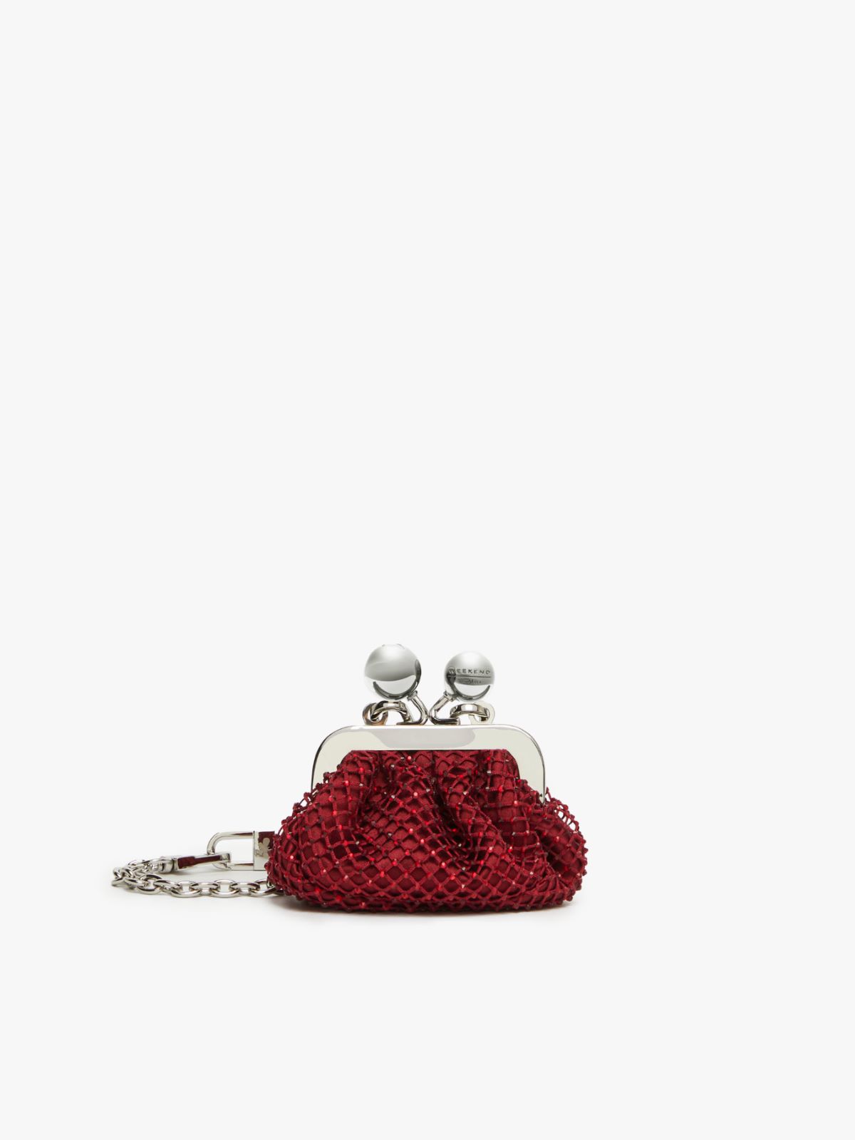 Rhinestone and satin Nano Pasticcino Bag