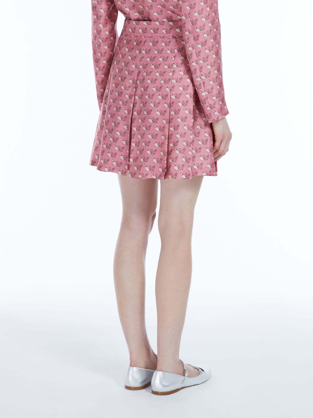 Printed silk culottes