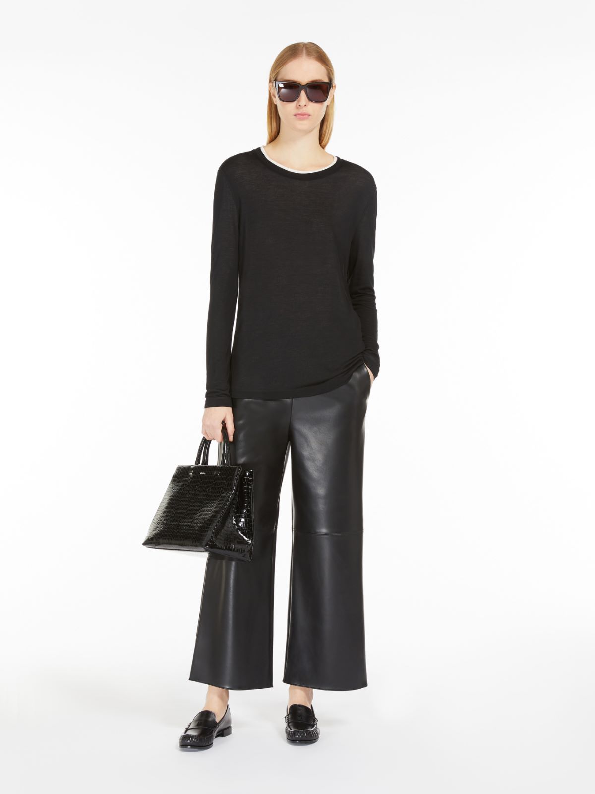 Coated fabric trousers