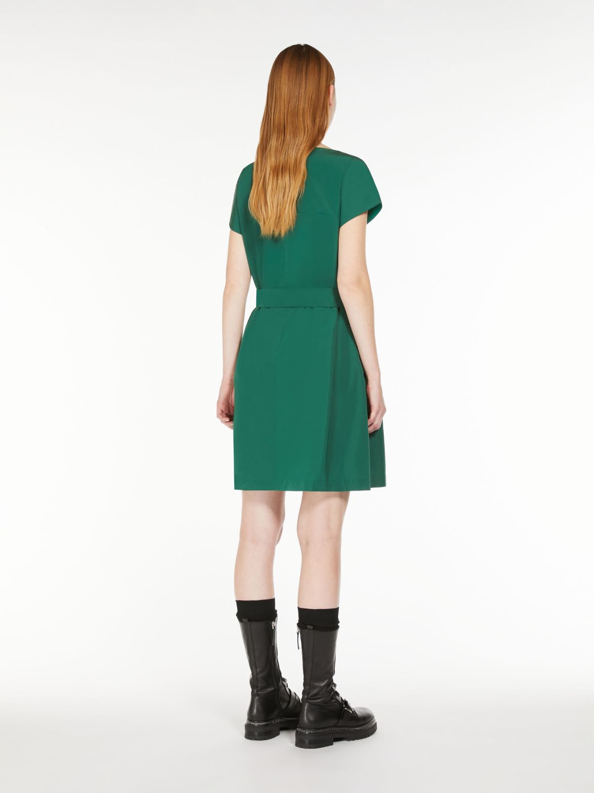 Flared taffeta dress