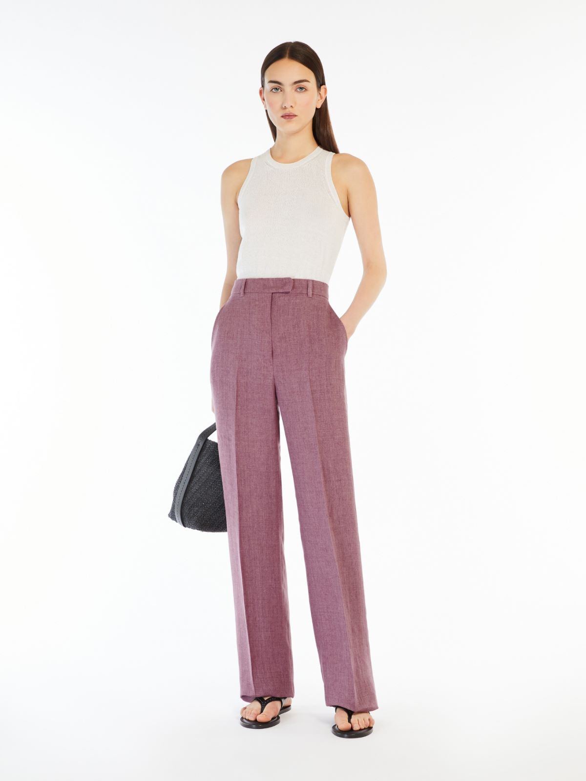 Faded linen trousers