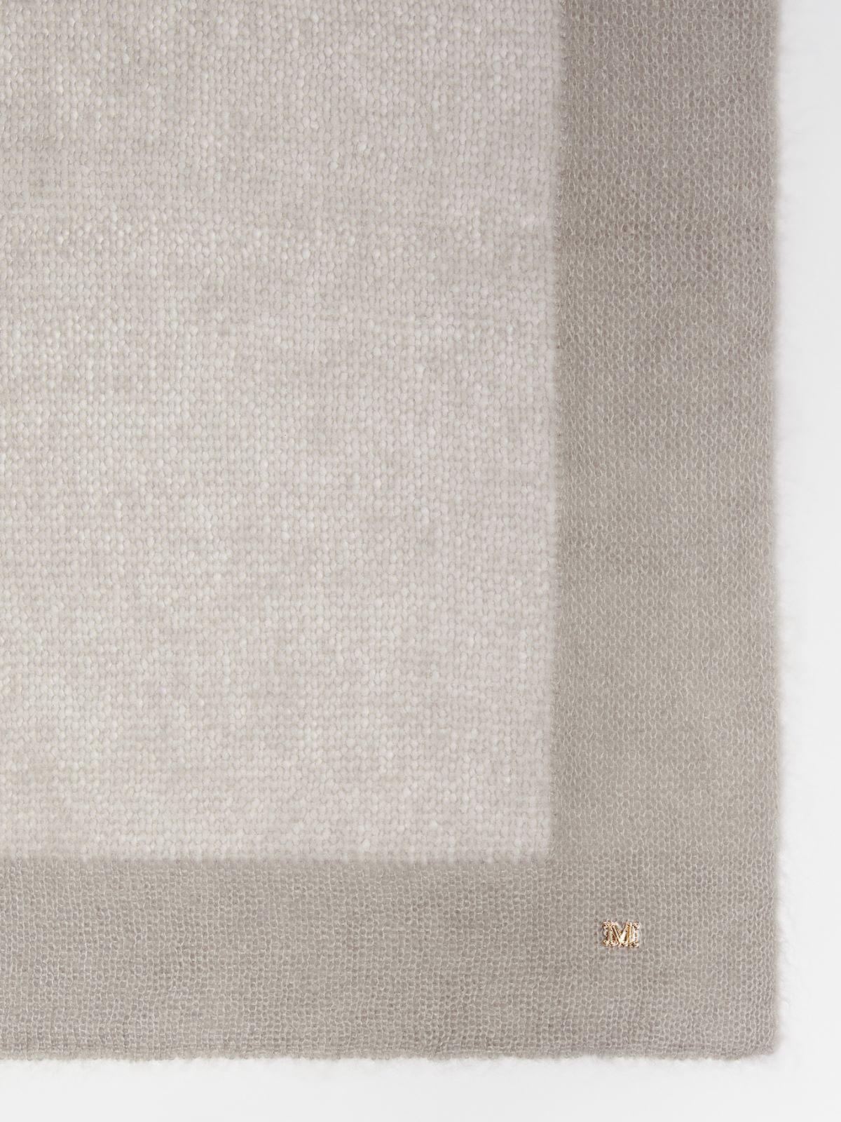 Colour-block scarf in mohair and silk