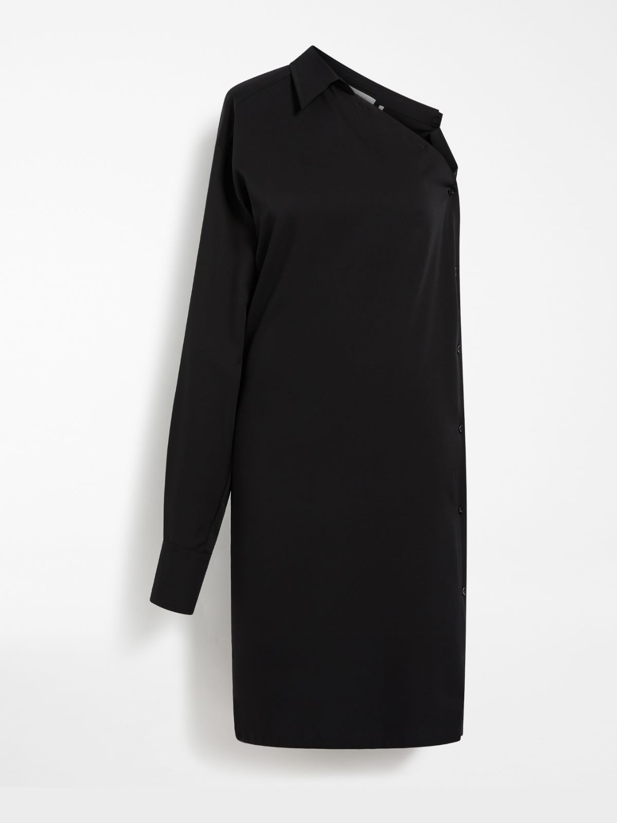 Asymmetrical stretch silk dress