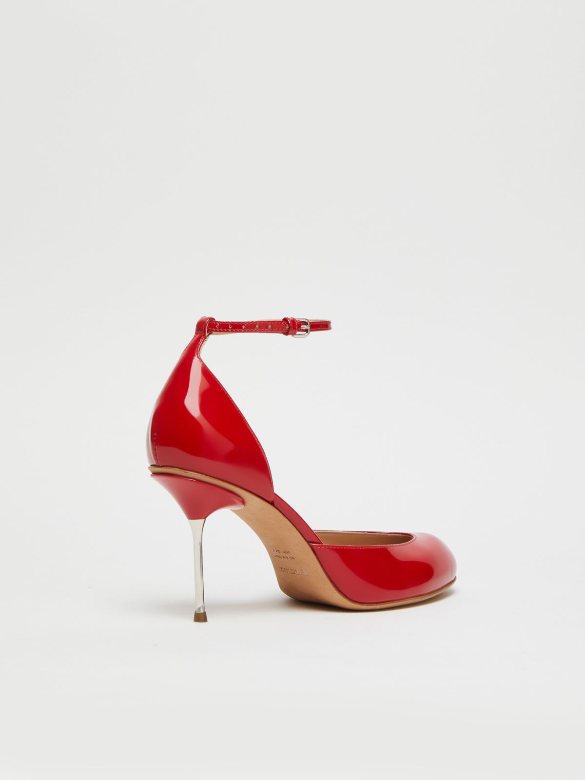 Patent-leather Mary Jane court shoes
