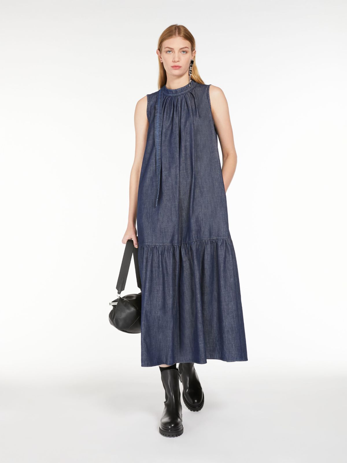 Long denim dress