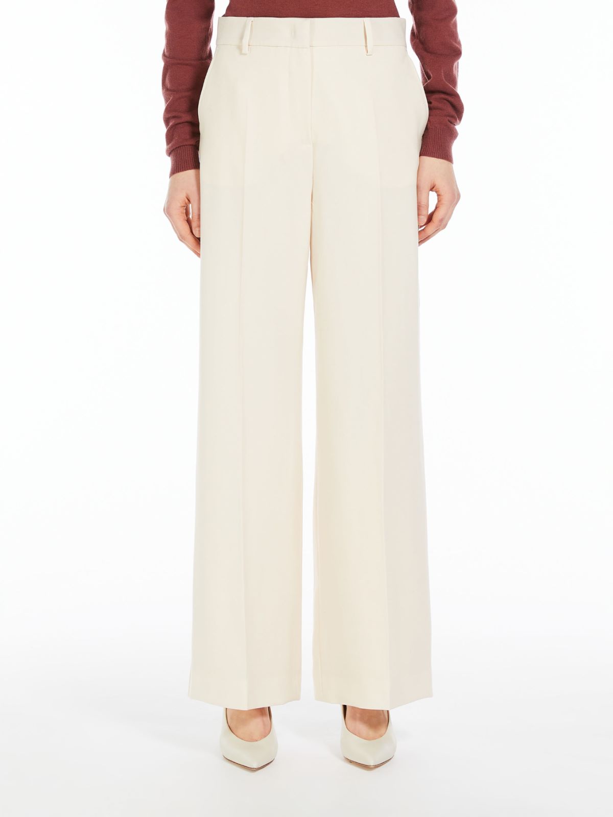 Woollen cloth palazzo trousers