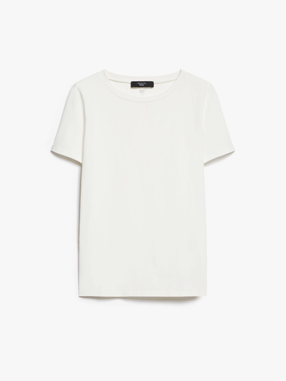 Stretch cotton basic T-shirt