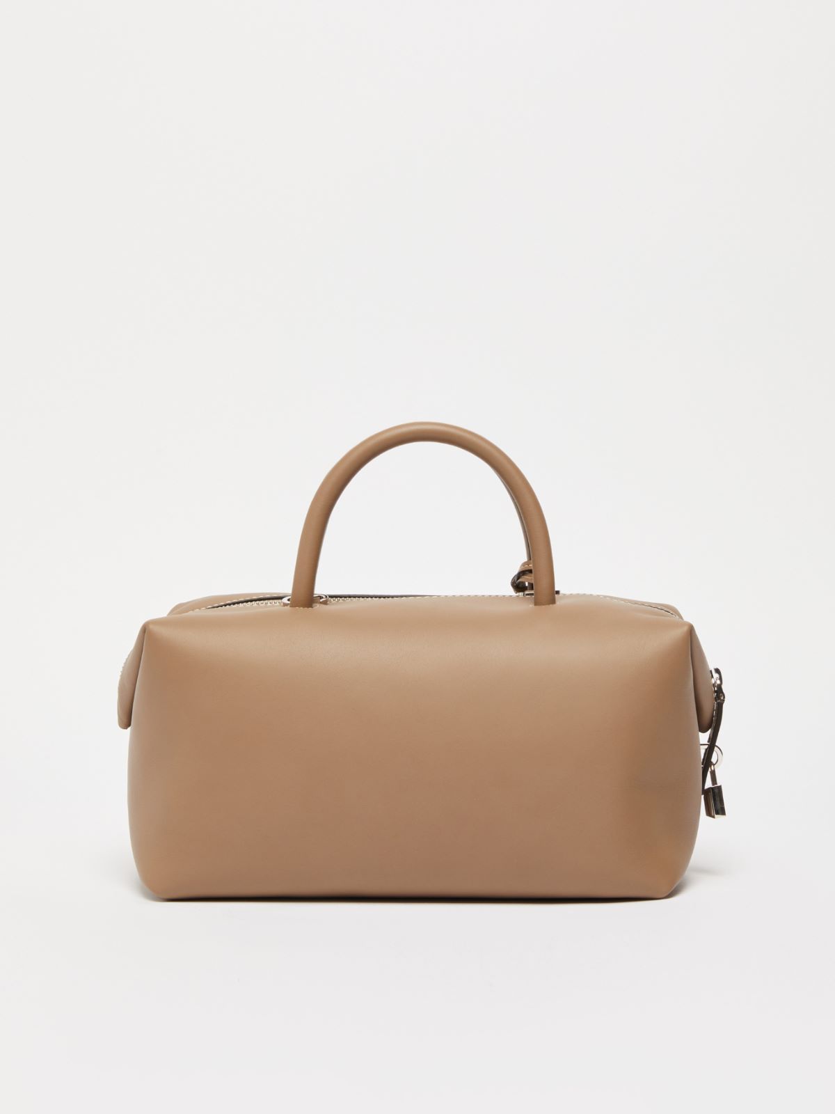 Shiny leather satchel bag