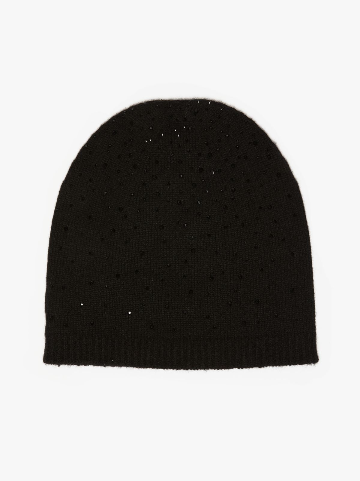 Cashmere and rhinestone beanie