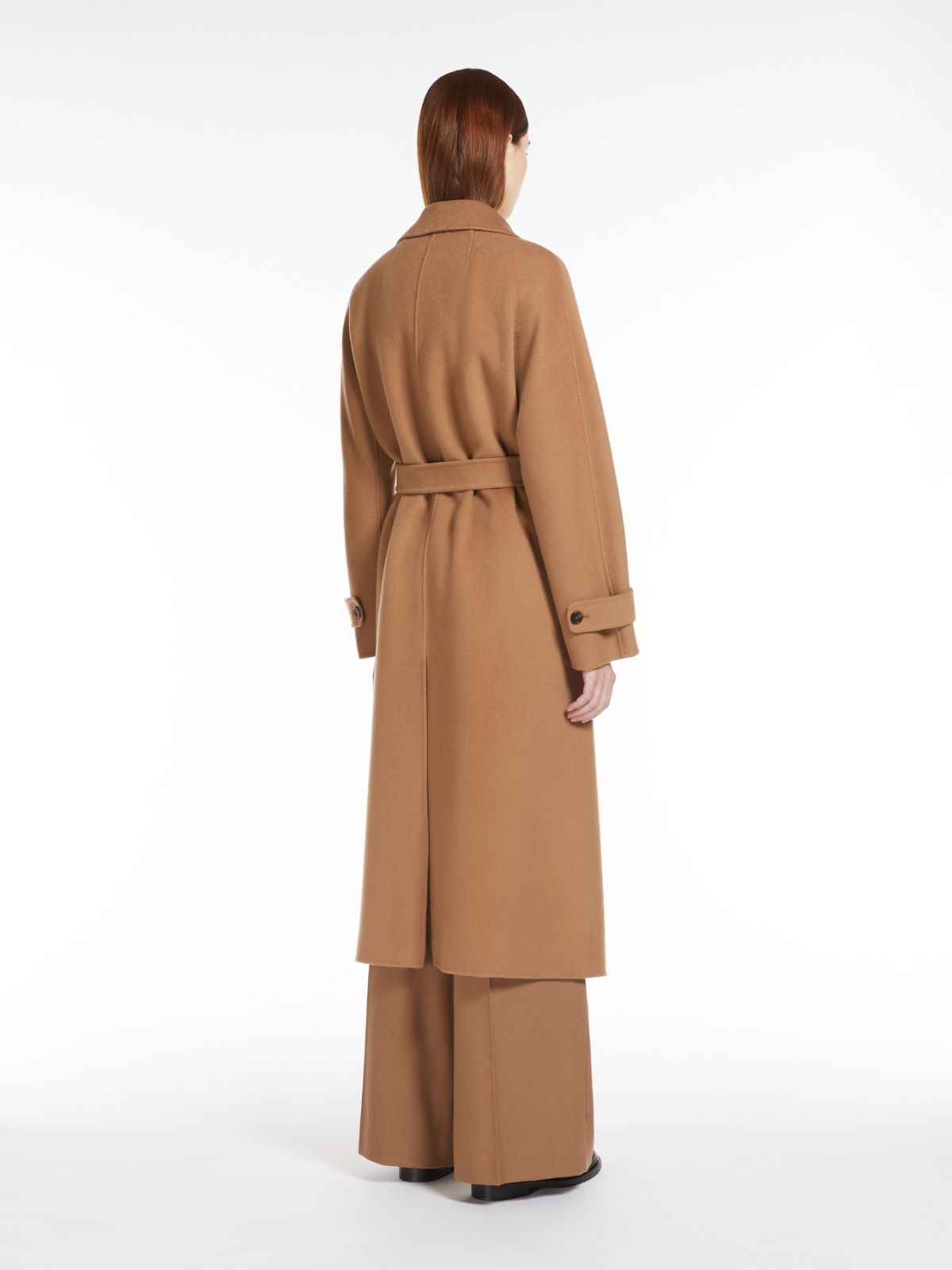 Flared wool coat