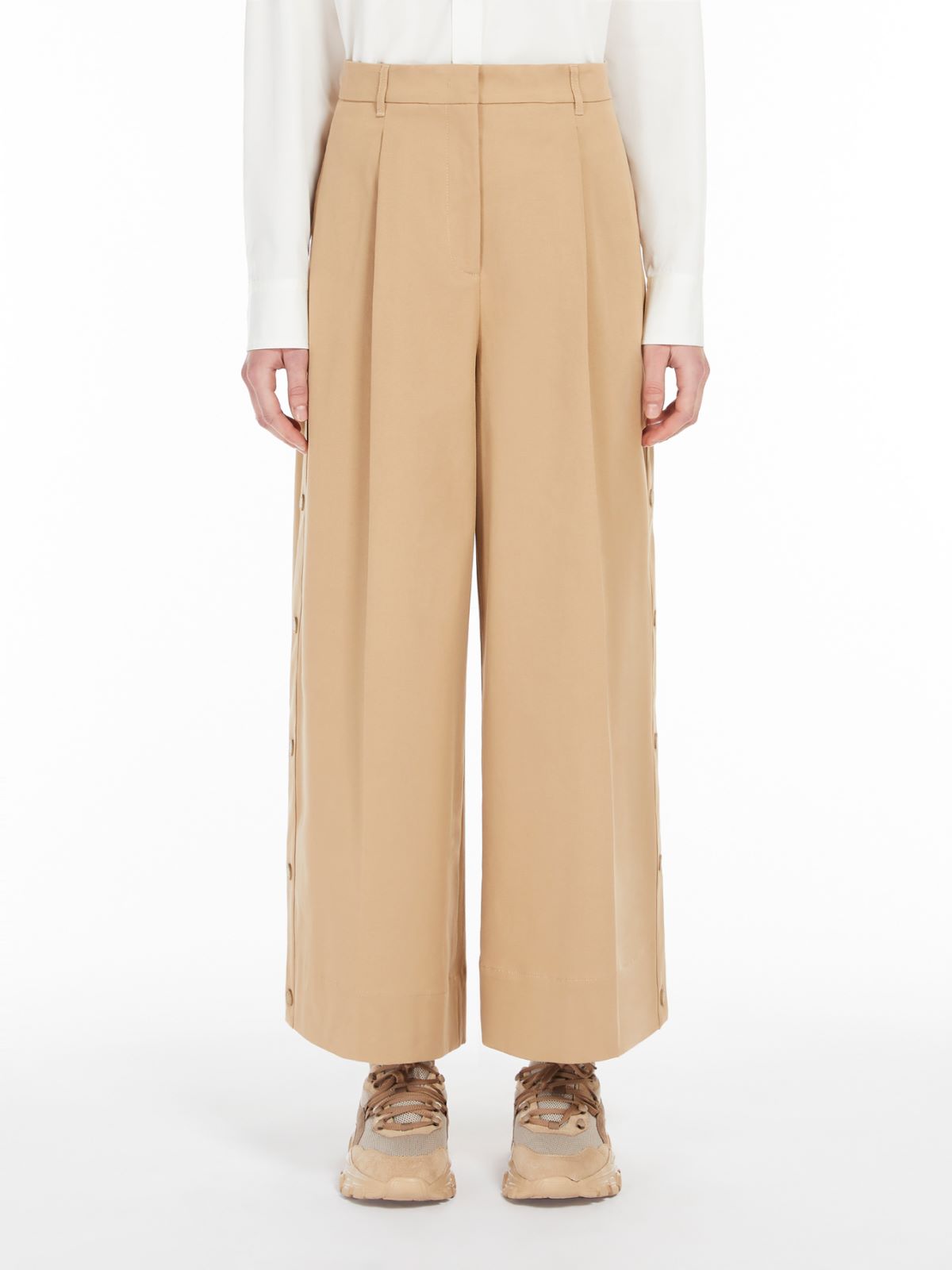 Cotton gabardine trousers