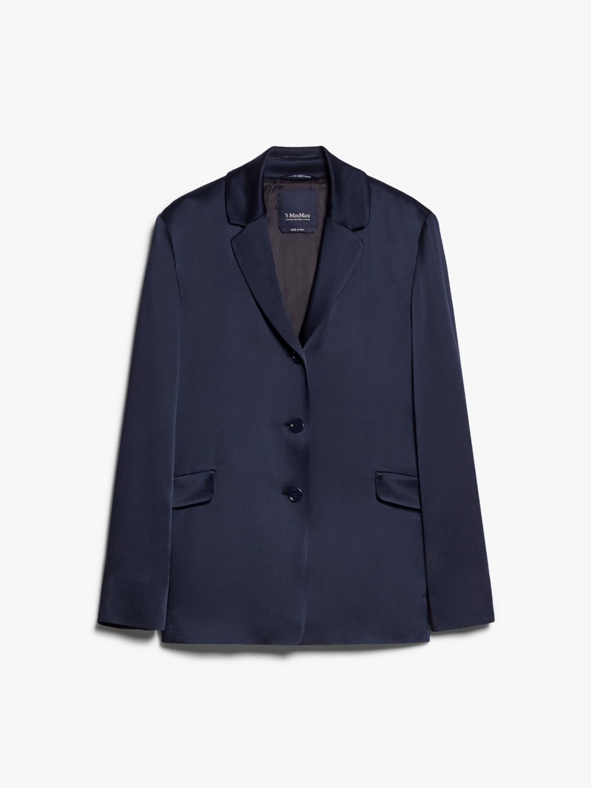 Single-breasted satin jacket