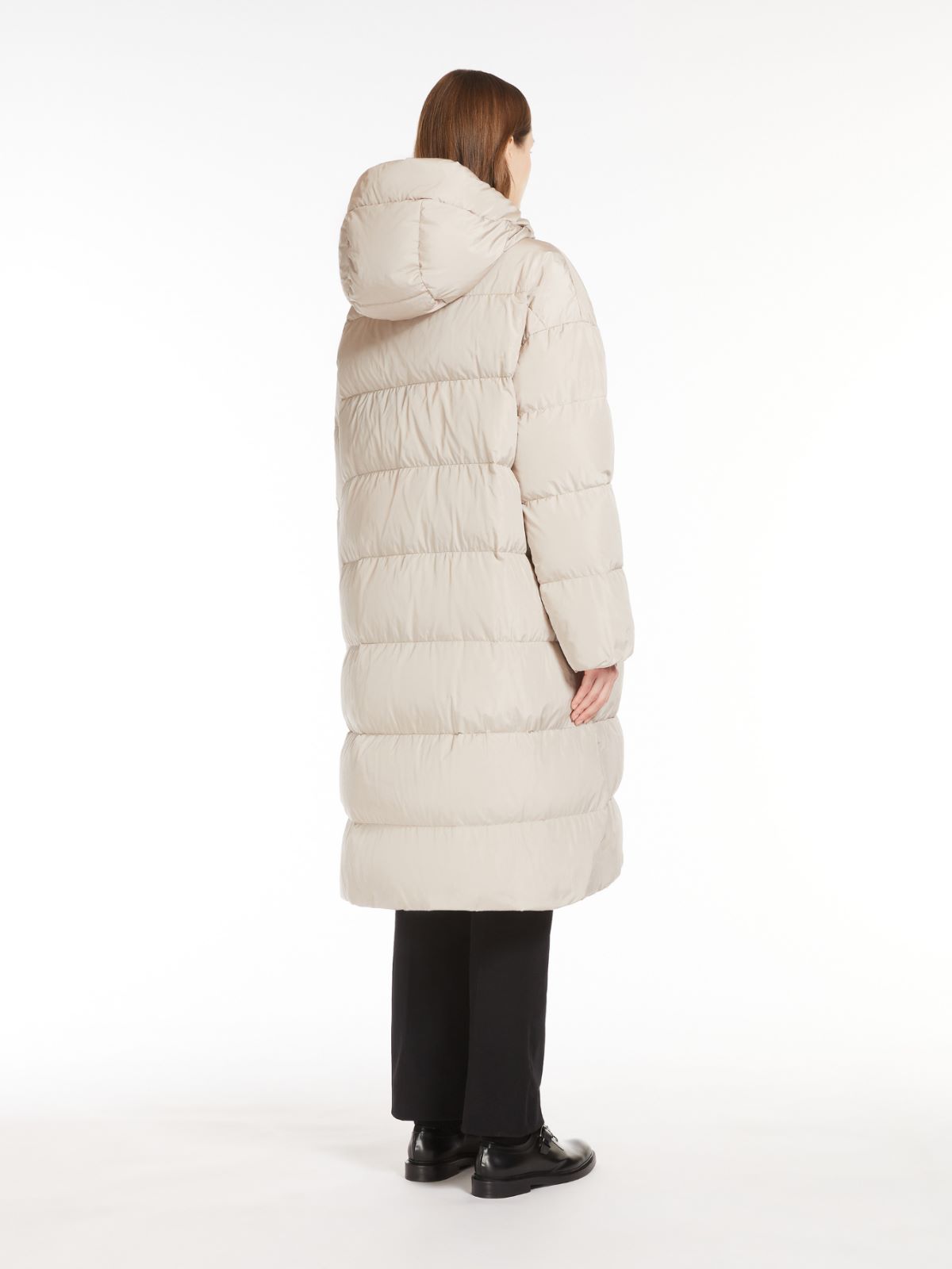 Long, reversible taffeta parka