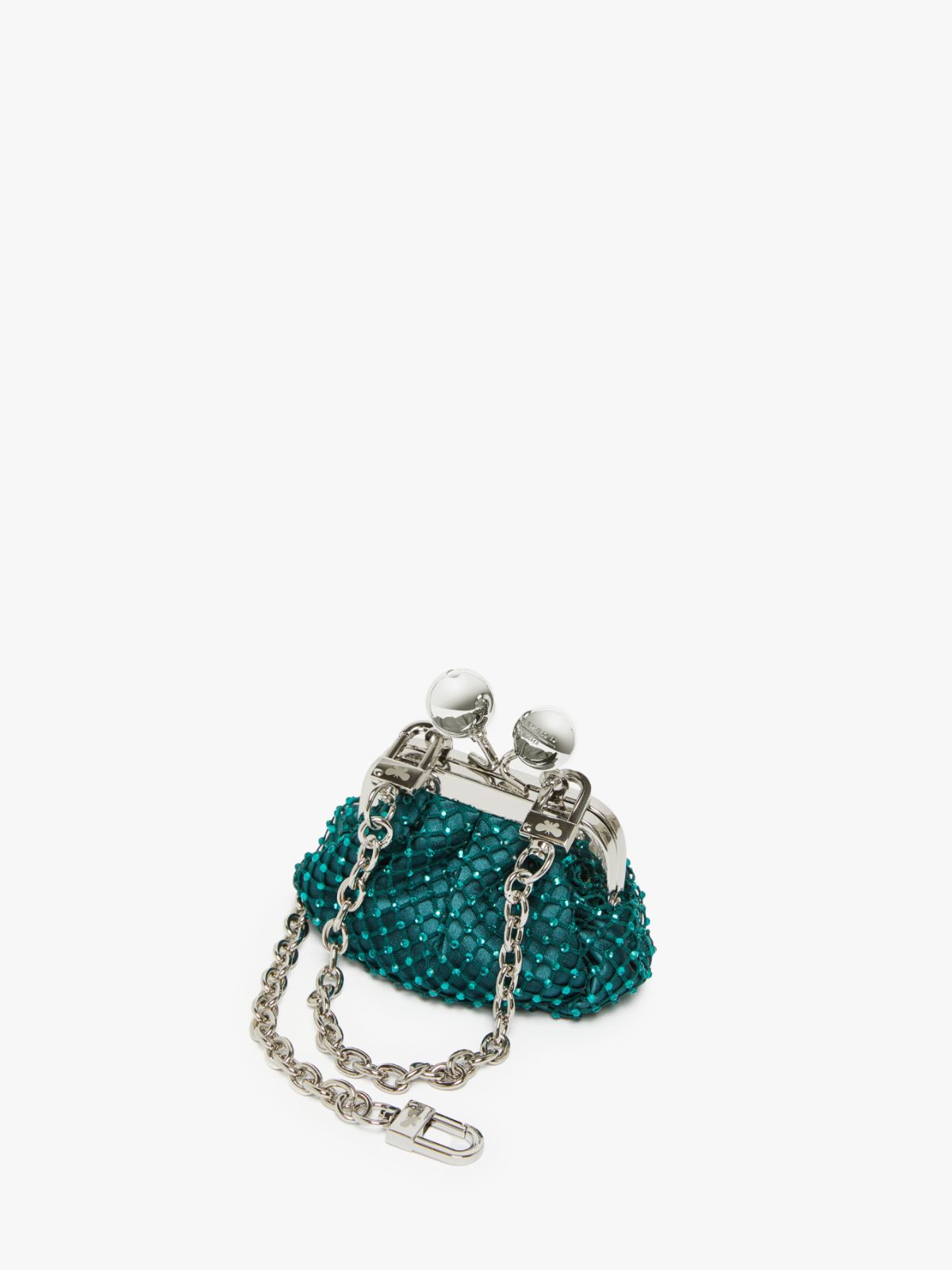 Rhinestone and satin Nano Pasticcino Bag