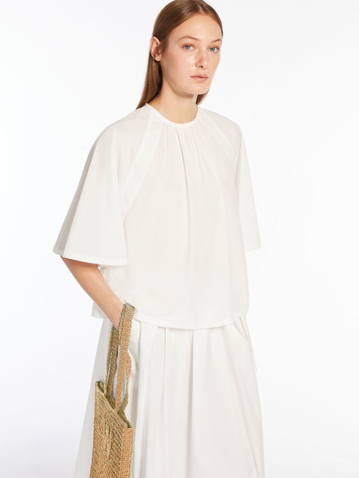 Cotton poplin blouse