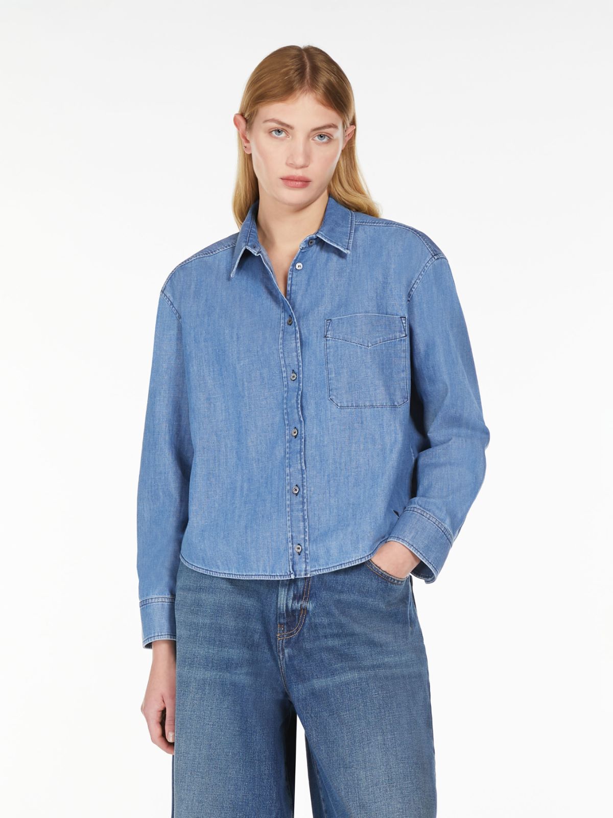 Cotton denim shirt