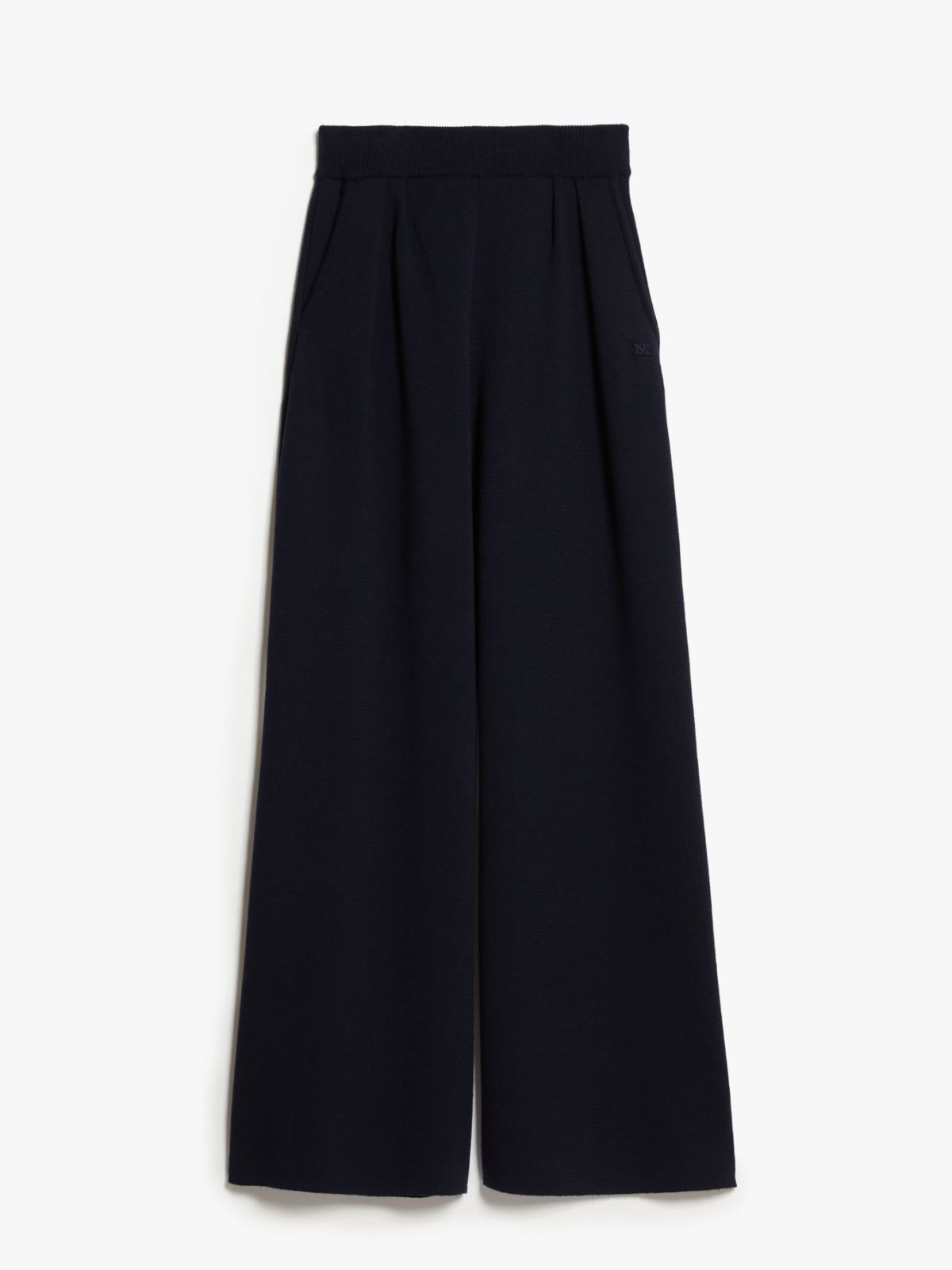 Wide-leg wool trousers