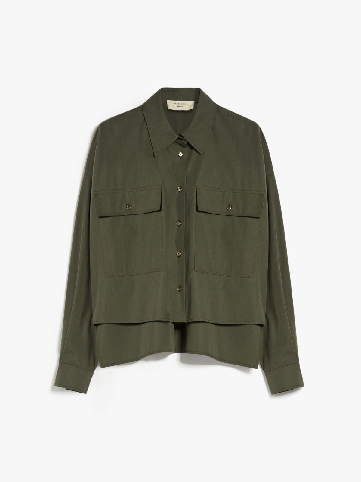 Pocket-detail poplin shirt