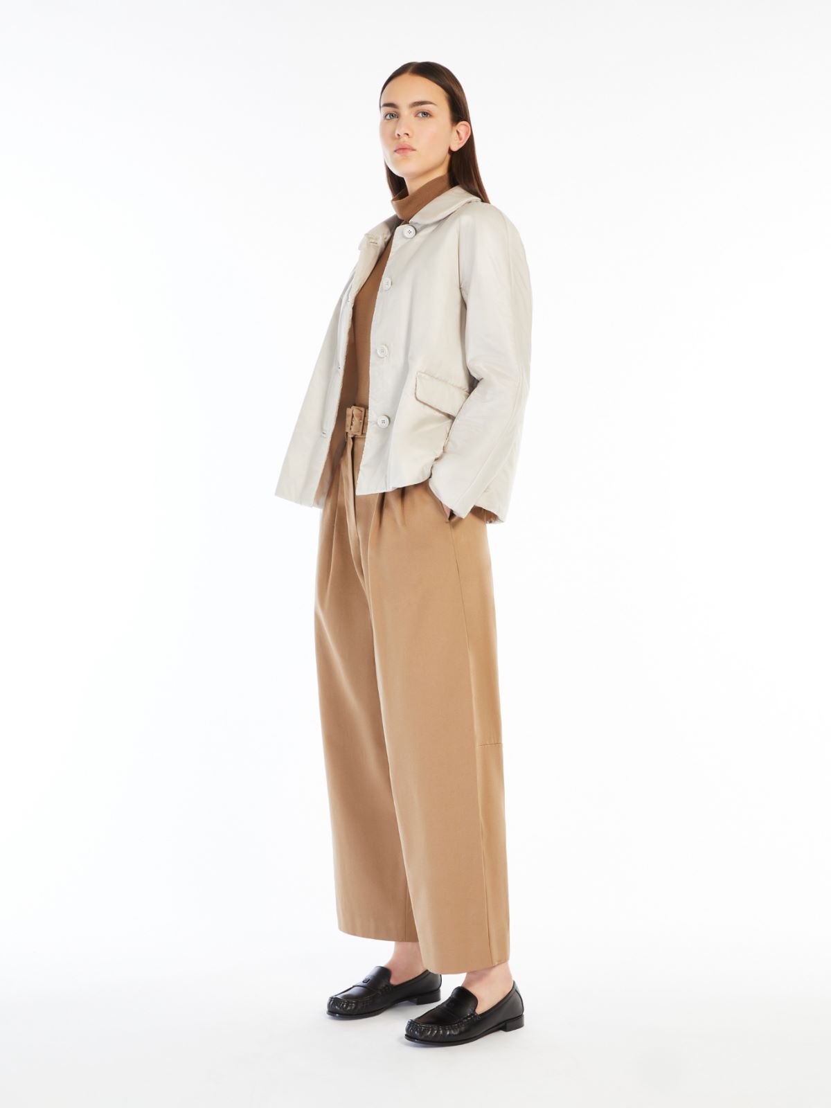 Water-repellent technical canvas jacket