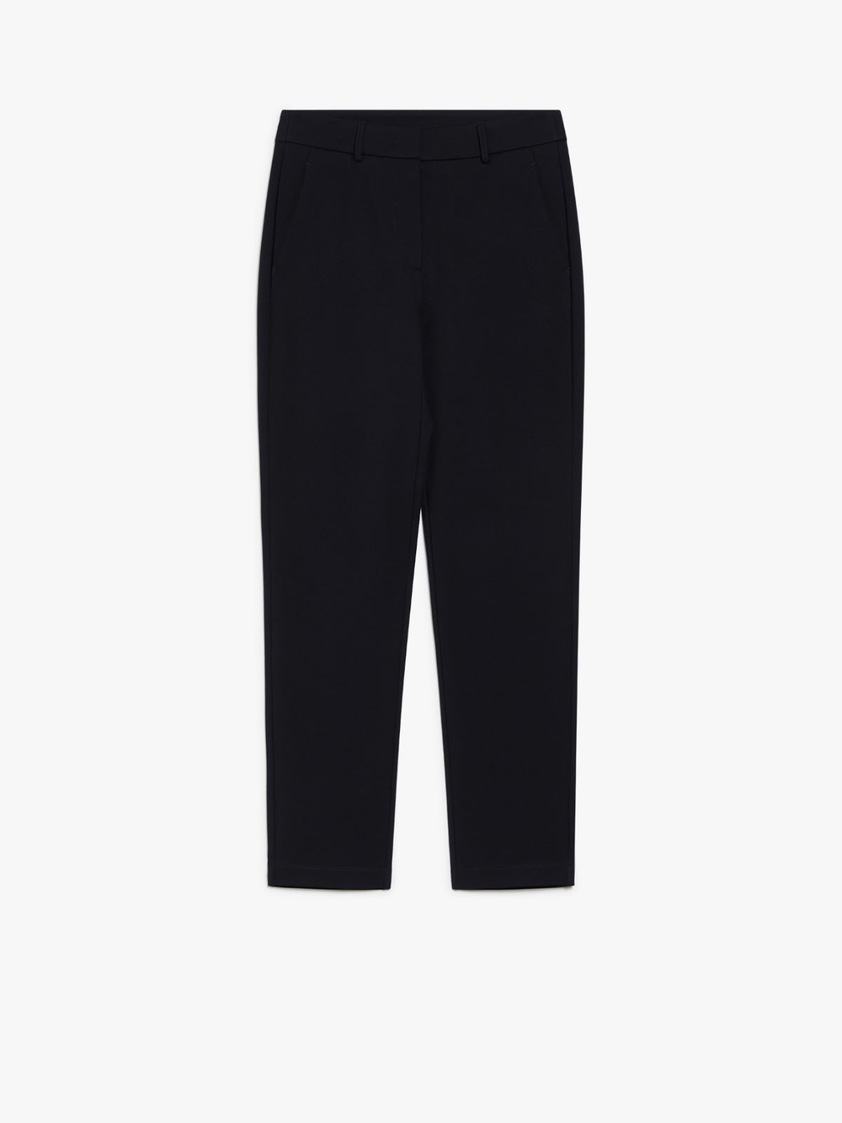 Straight viscose trousers