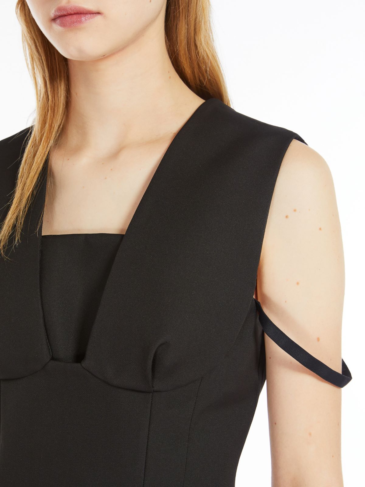Sleeveless top with corset detail