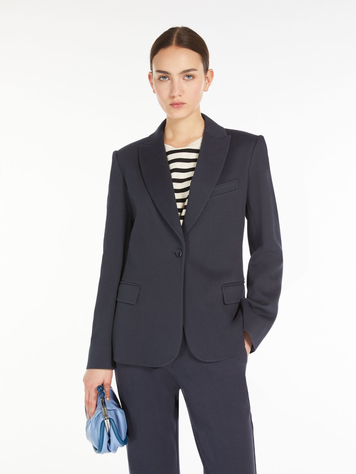 Piqué jersey blazer