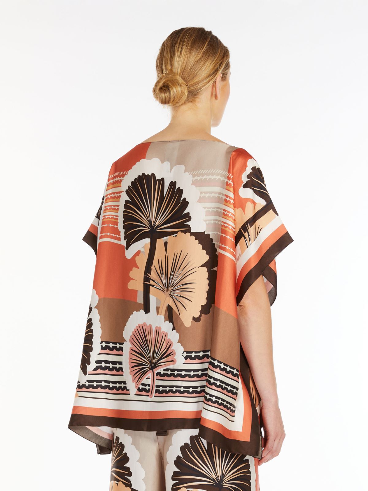 Printed satin blouse