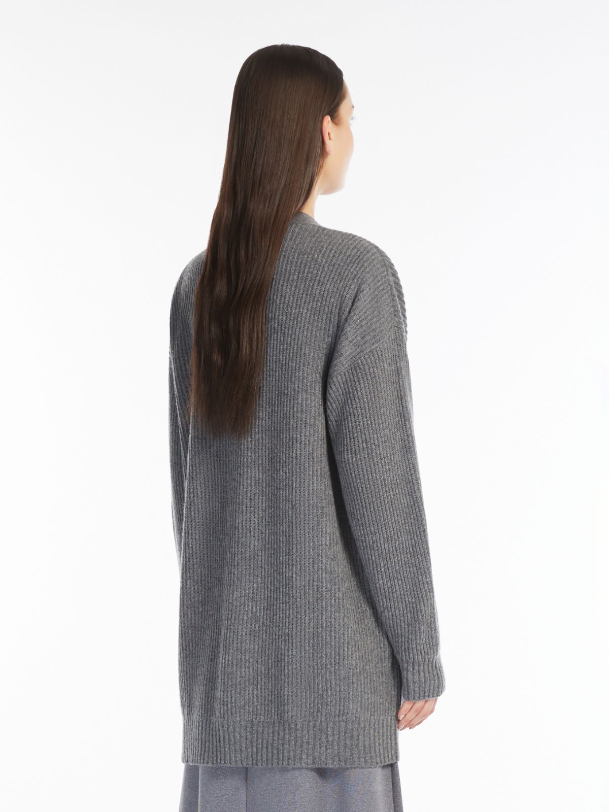 Oversized wool, viscose and cashmere cardigan