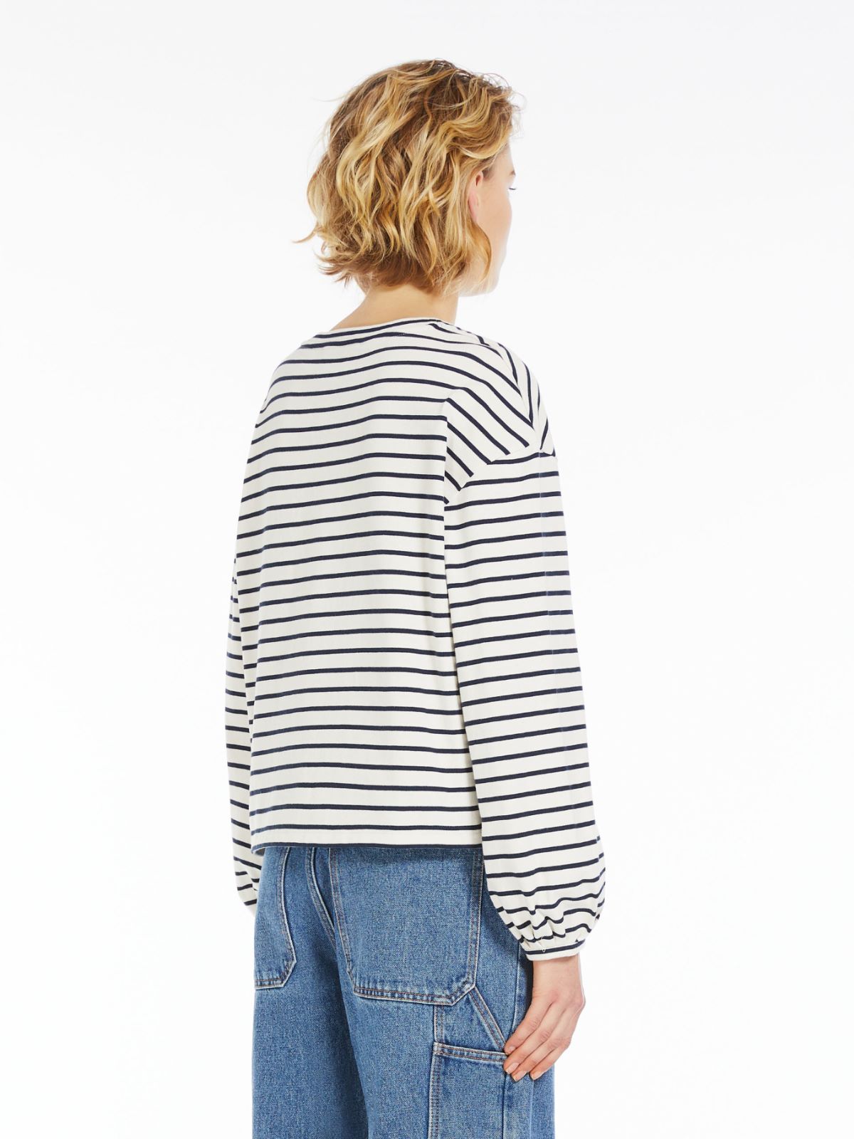 Boxy striped organic cotton T-shirt