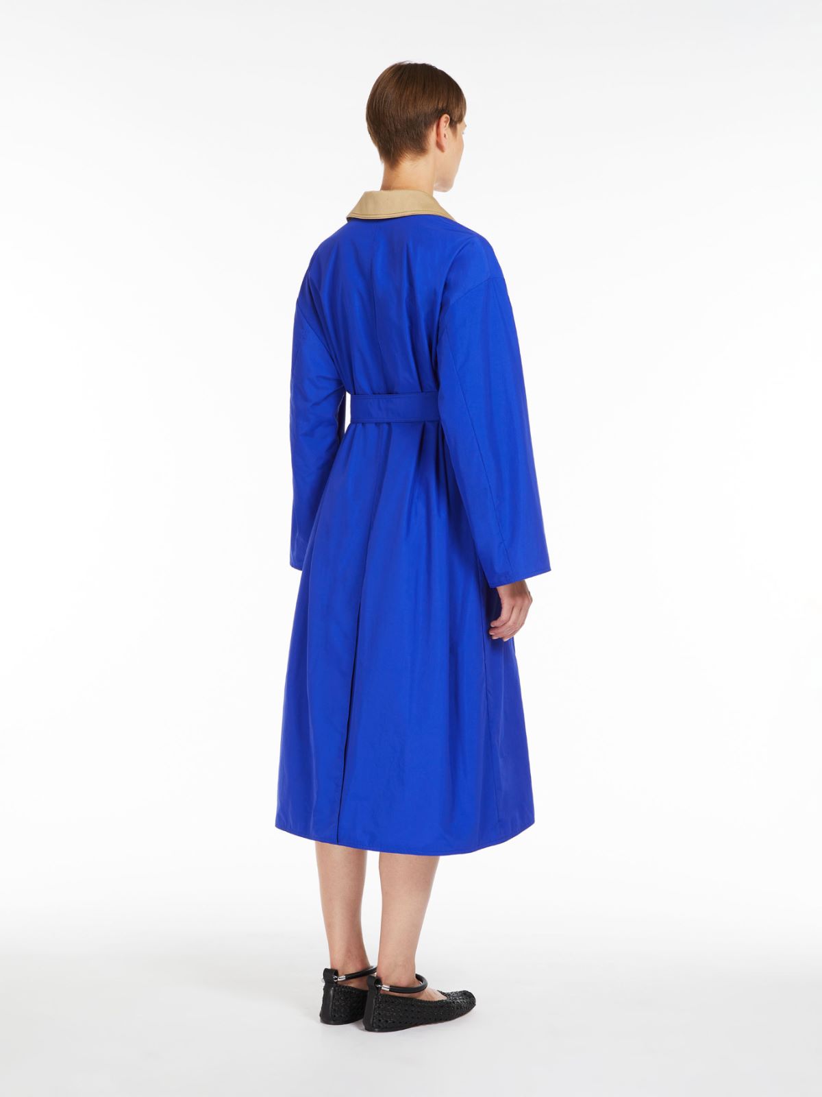 Water-repellent cotton canvas duster coat