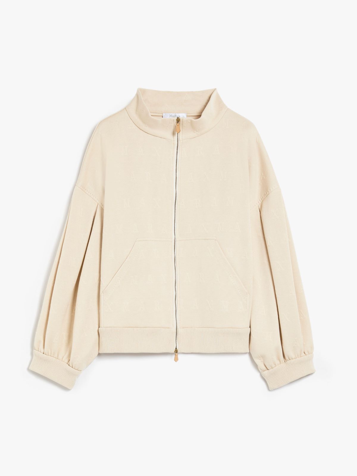 Cropped cotton logo blouse