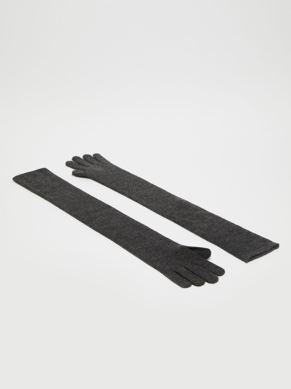 Long cashmere gloves