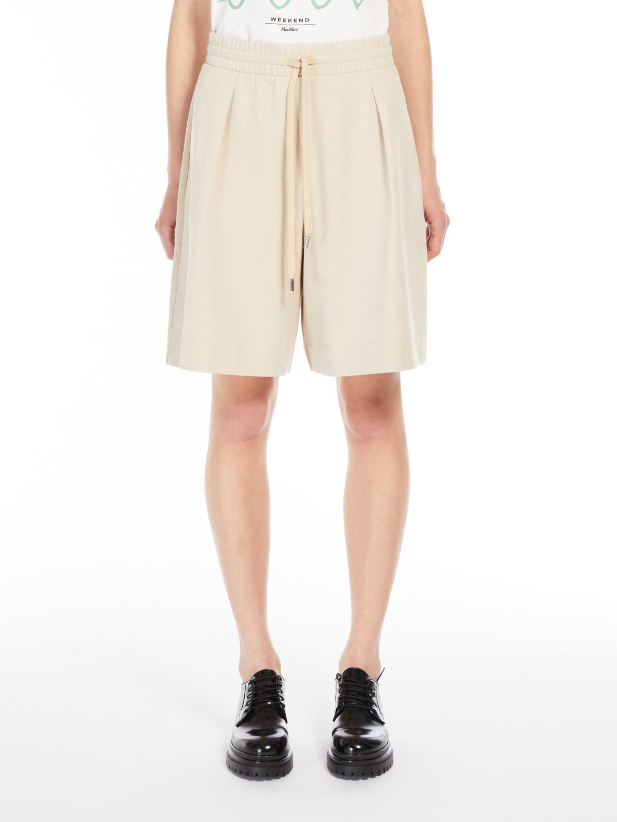 Milano-knit jersey Bermuda shorts