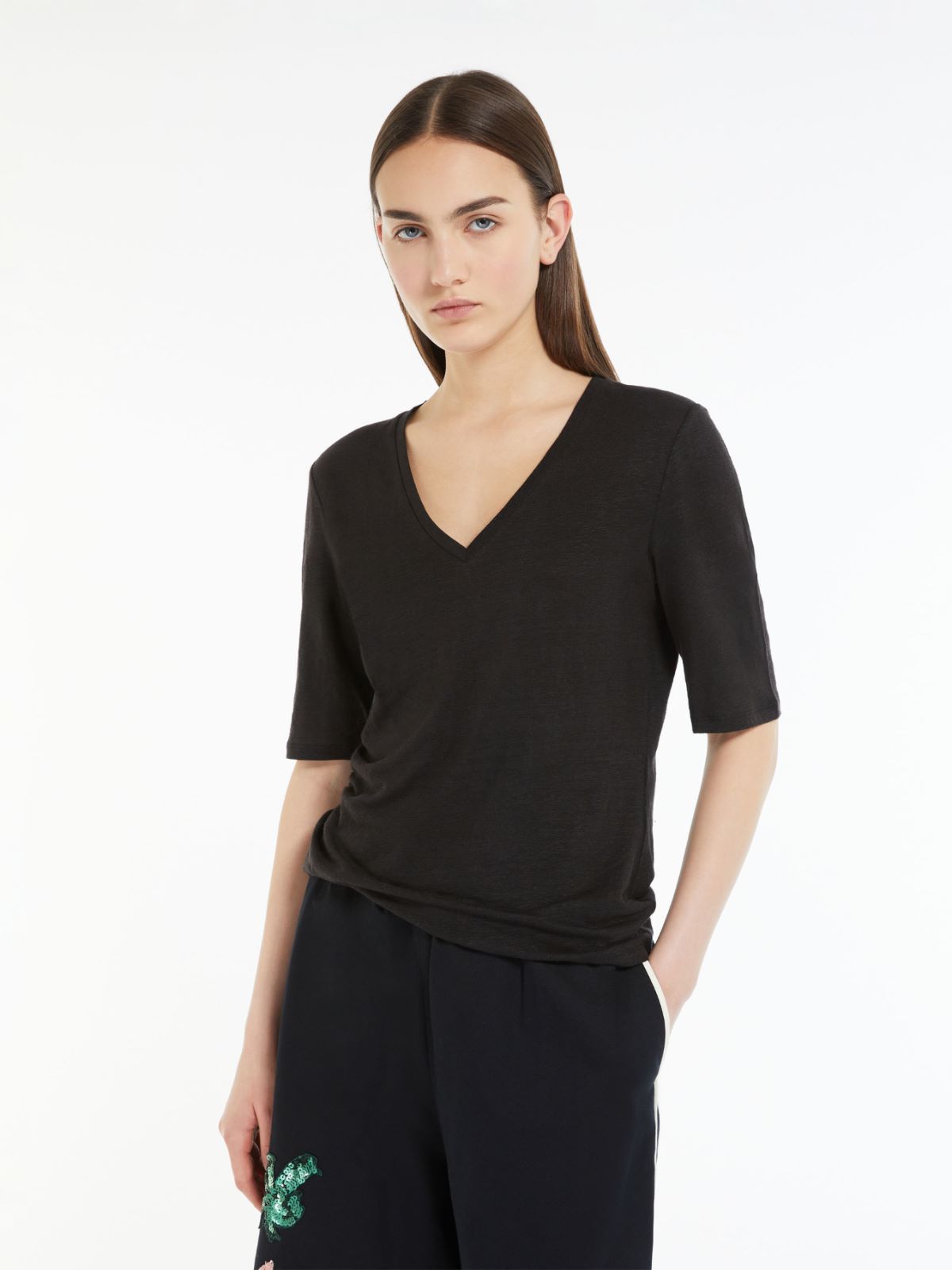 Linen jersey T-shirt