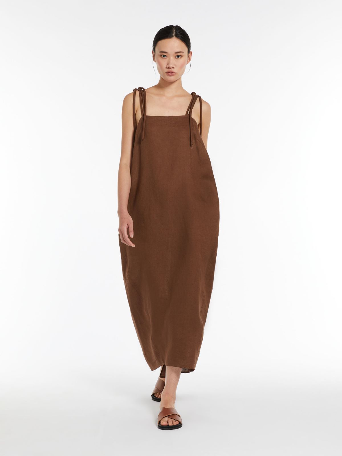 Linen canvas cocoon dress