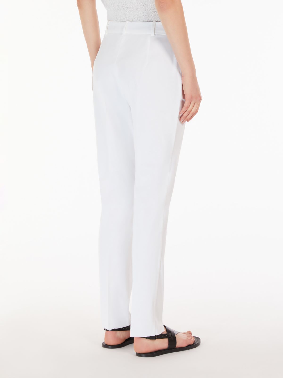 Cotton cigarette trousers