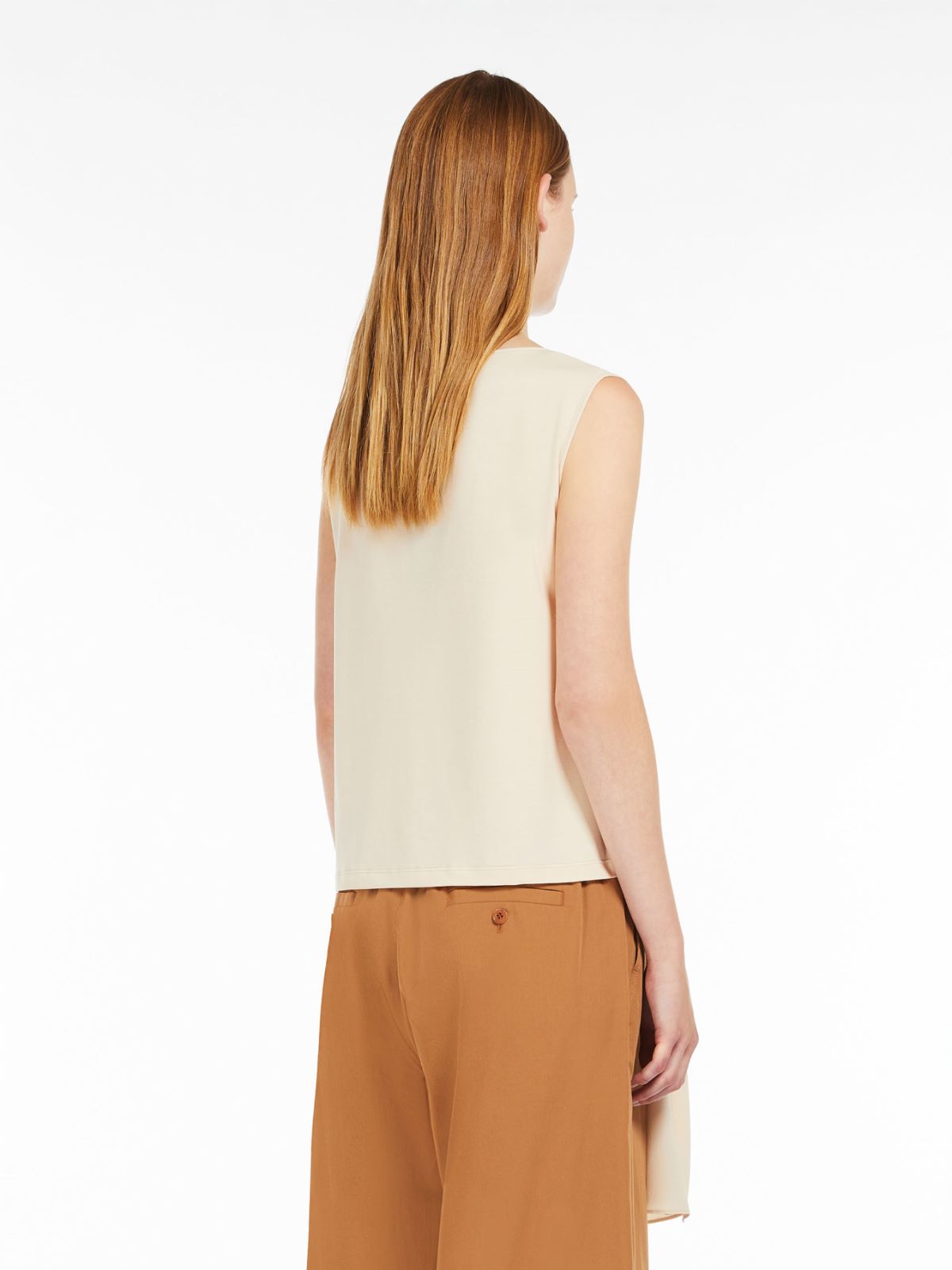 Jersey and crepe top