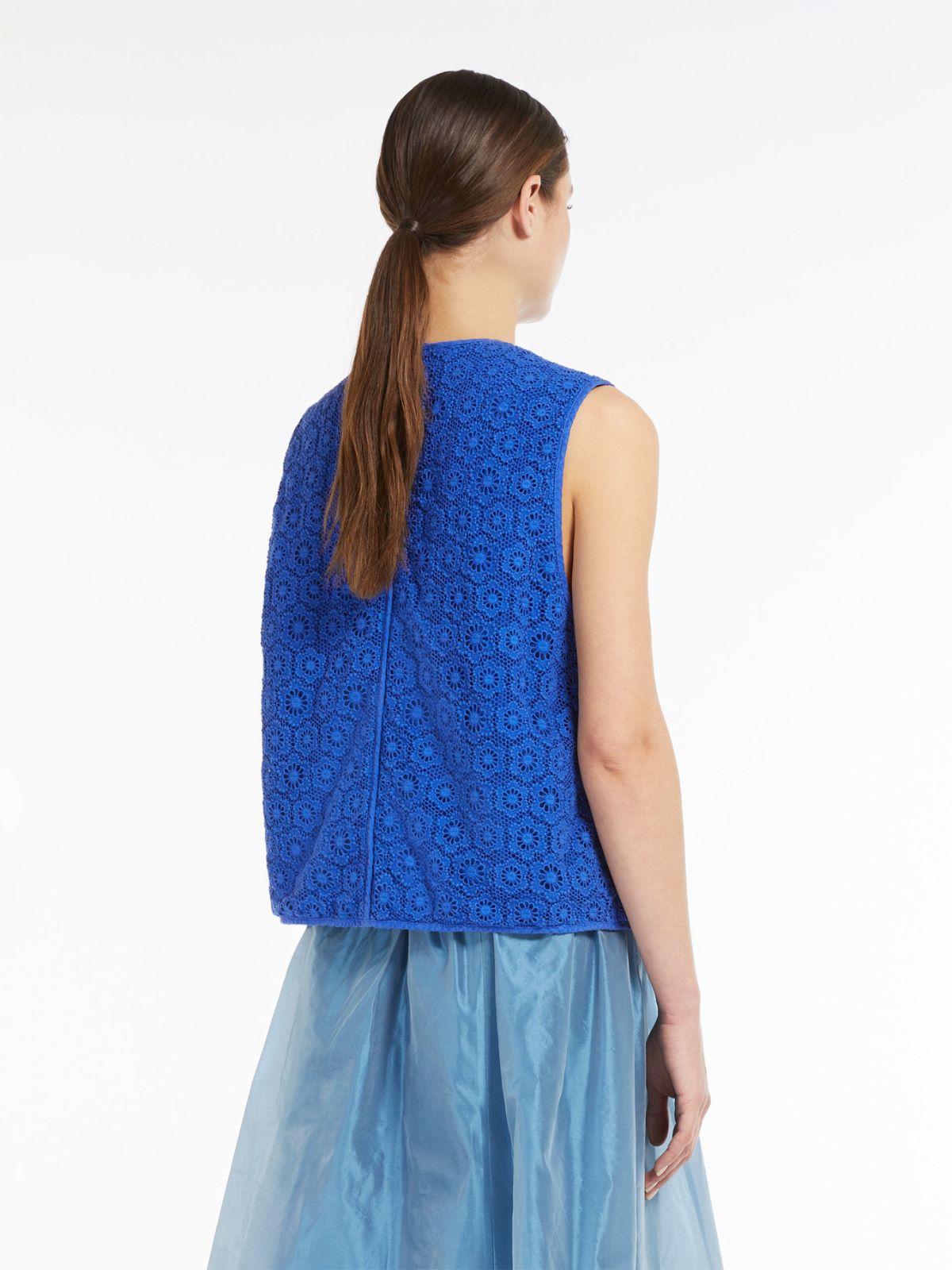 Cotton macramé waistcoat