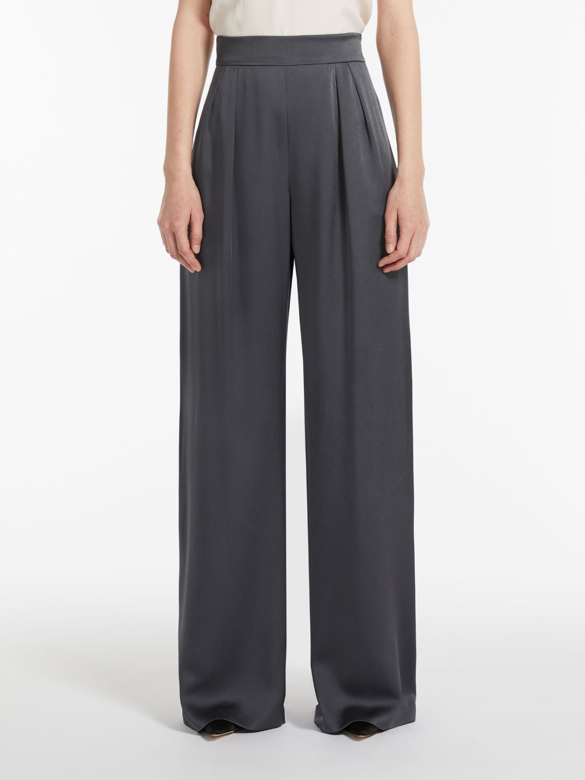 Flowing satin trousers