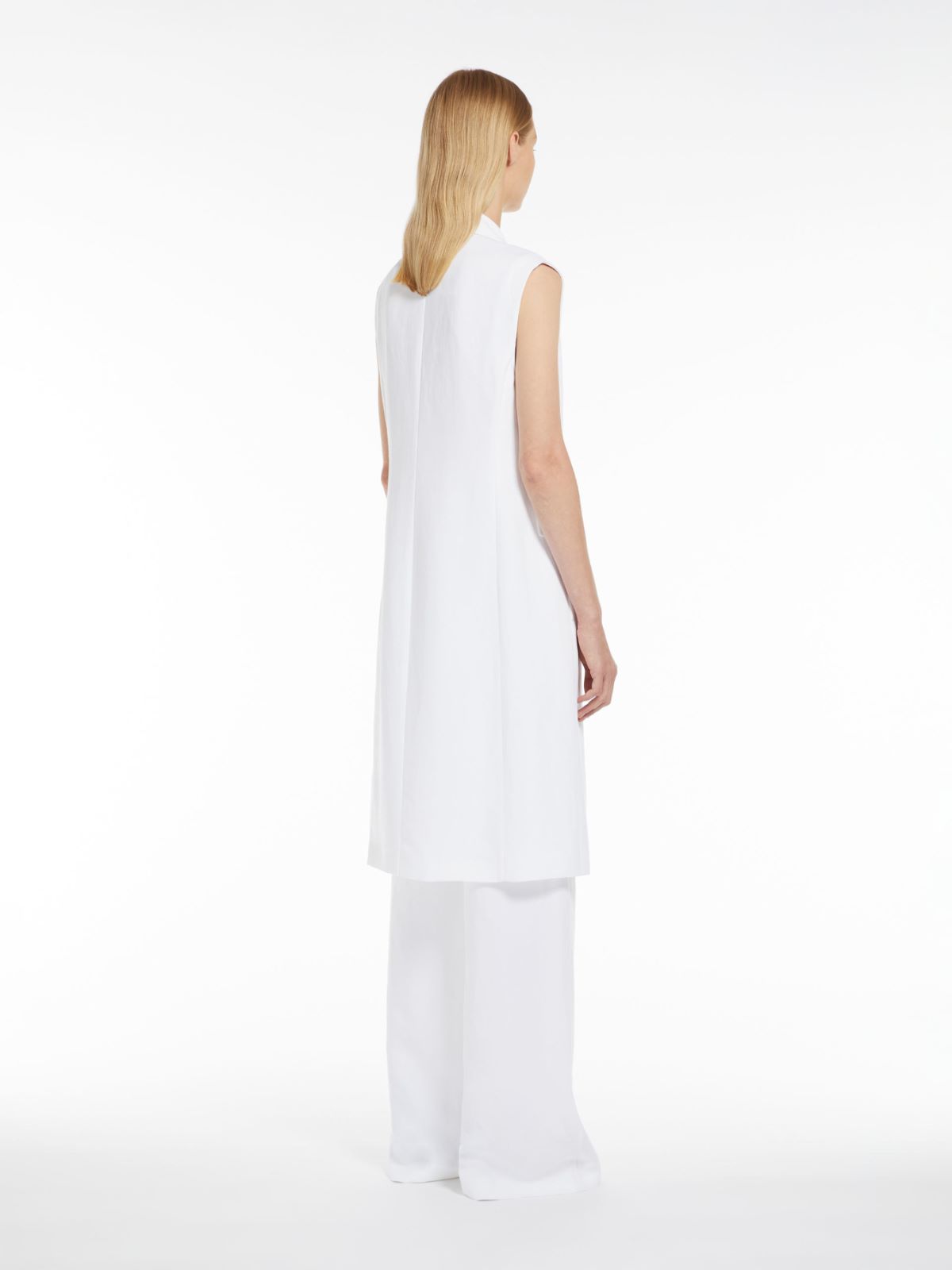 Viscose and linen waistcoat