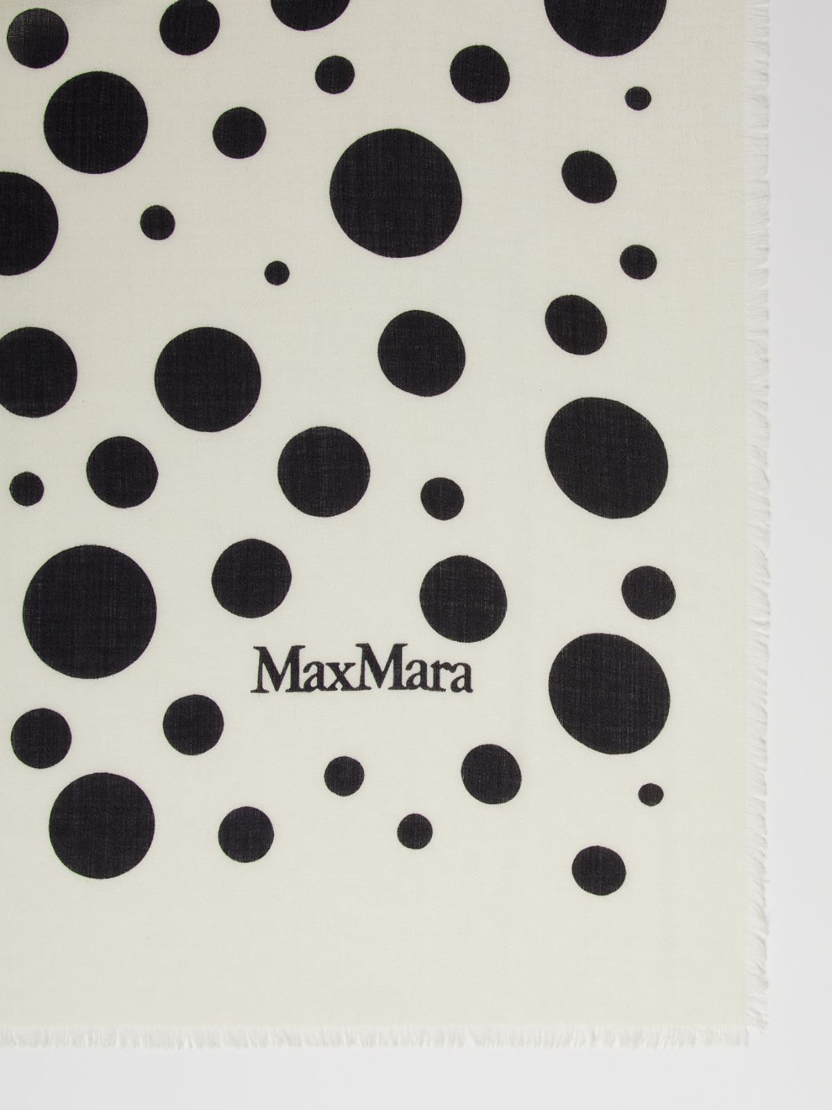 Polka dot cashmere and silk stole