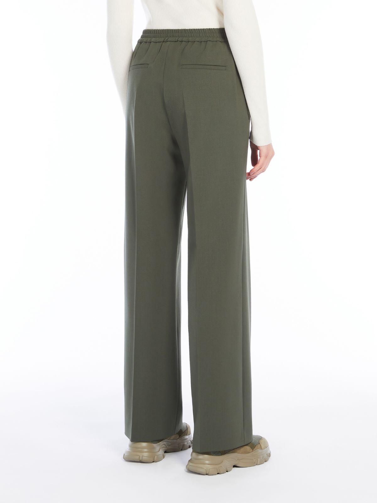 Wool gabardine trousers
