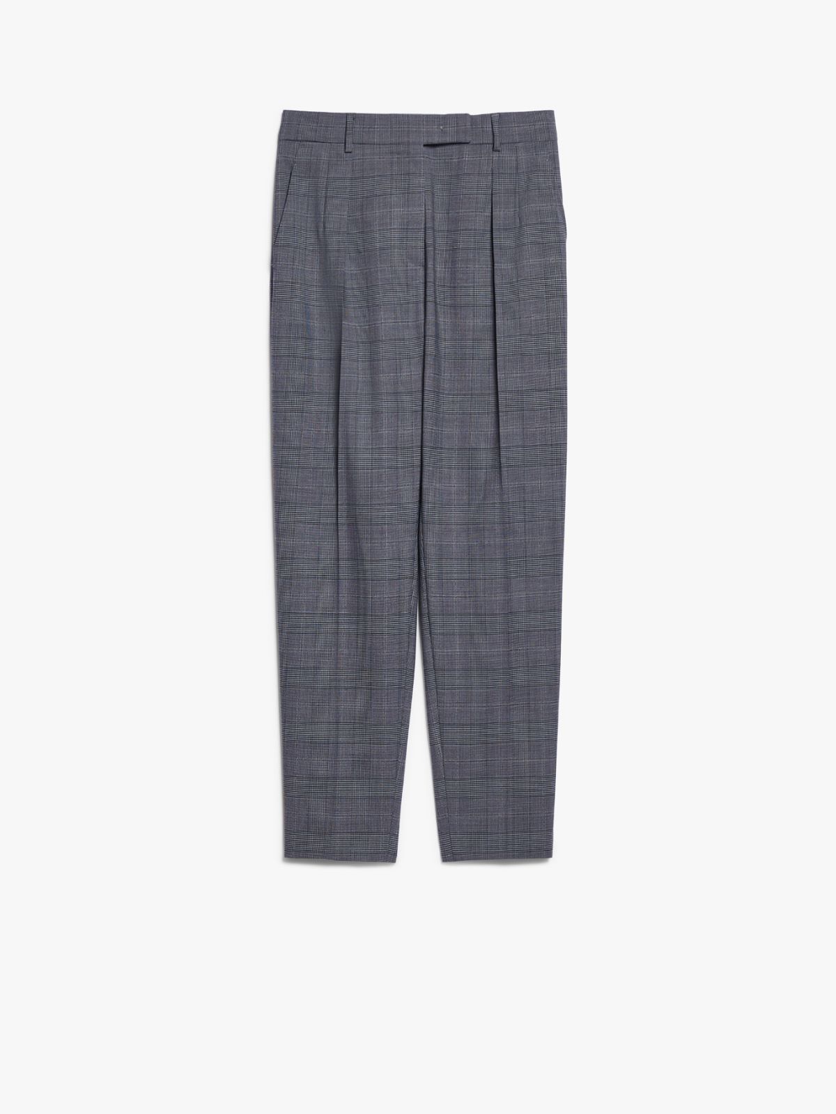 Wool blend carrot trousers