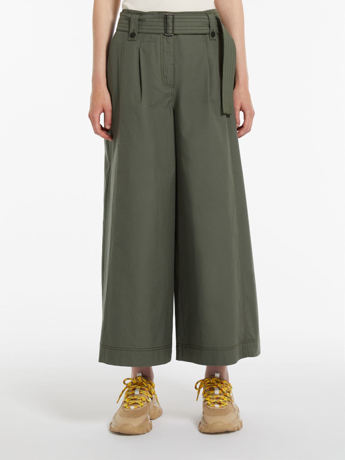 Cotton canvas trousers