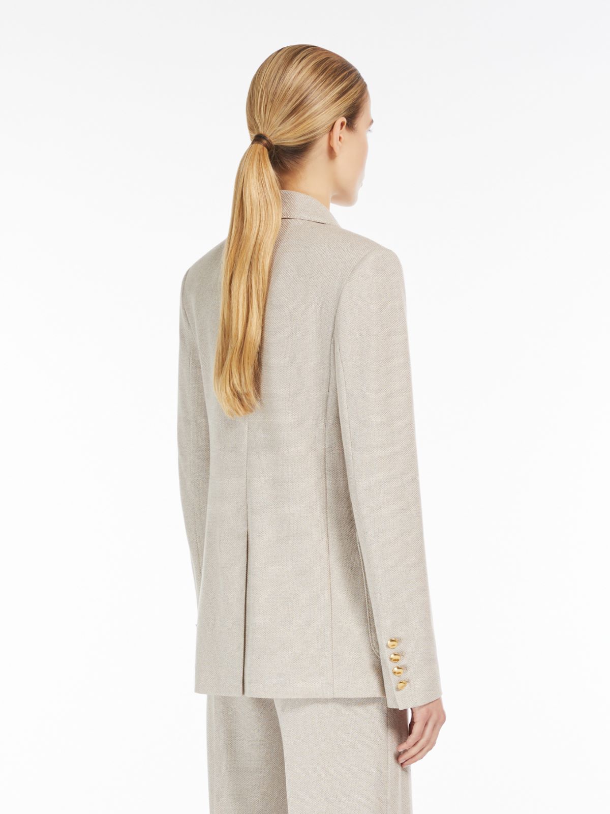 Double-breasted jersey blazer